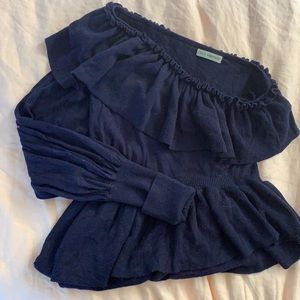 Ulla Johnson ‘Eden’ cashmere one sleeve sweater
